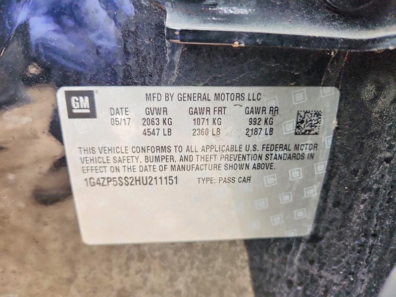 Aukcja sprzedaży 2017 Buick Lacrosse, vin: 1G4ZP5SS2HU211151, numer aukcji: 64970166