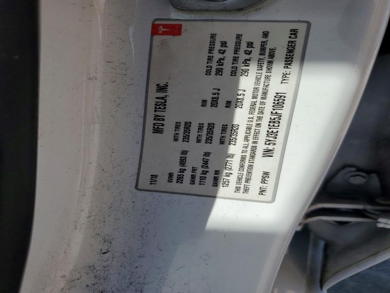 Aukcja sprzedaży 2018 Tesla Model 3, vin: 5YJ3E1EB5JF106591, numer aukcji: 64993916