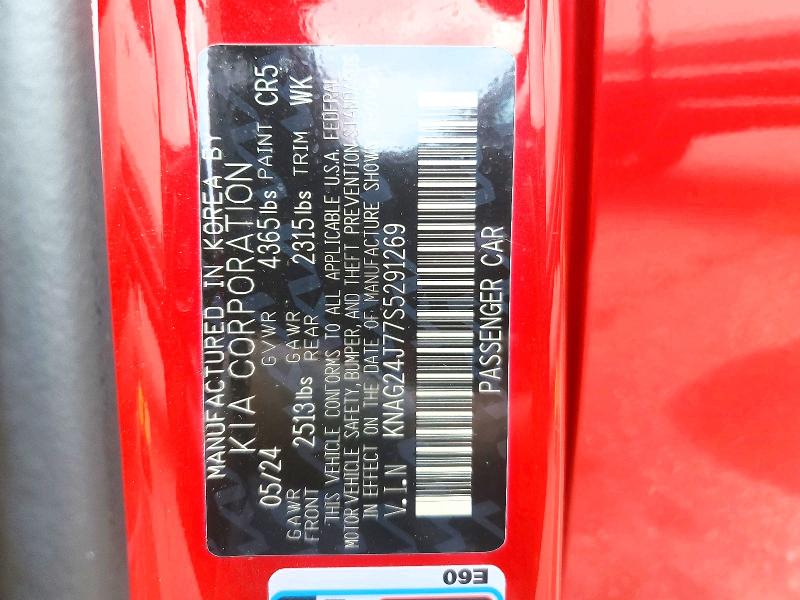 Auction sale of the 2025 Kia K5, vin: KNAG24J77S5291269, lot number: 65659316