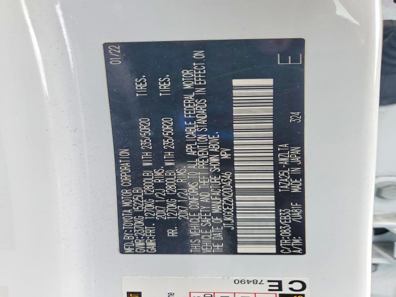 Aukcja sprzedaży 2022 Lexus Nx, vin: JTJKGCEZ2N2004346, numer aukcji: 63598506