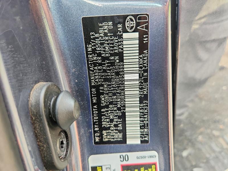 64155106 :رقم المزاد ، 2T1BURHE9EC056999 vin ، 2014 Toyota Corolla مزاد بيع