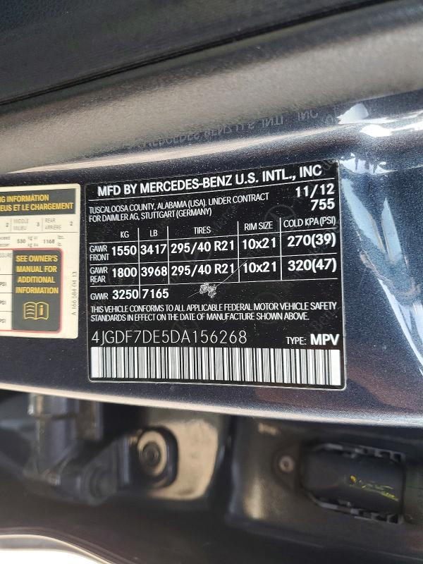 Продажа на аукционе авто 2013 Mercedes-benz Gl, vin: 4JGDF7DE5DA156268, номер лота: 66394386