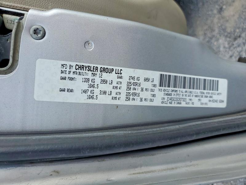 Продаж на аукціоні авто 2012 Dodge Grand Caravan, vin: 2C4RDGCG5CR373221, номер лоту: 64753336