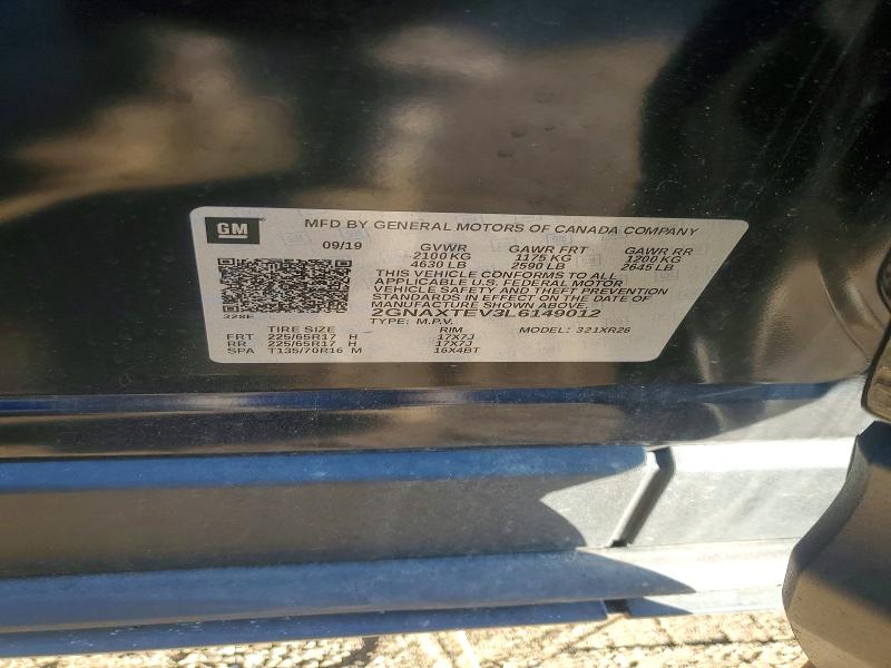 Aukcja sprzedaży 2020 Chevrolet Equinox, vin: 2GNAXTEV3L6149012, numer aukcji: 66667086