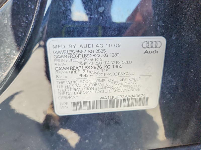 Aukcja sprzedaży 2010 Audi Q5, vin: WA1LKBFP2AA040674, numer aukcji: 66535716
