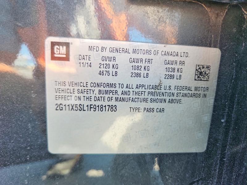 Продаж на аукціоні авто 2015 Chevrolet Impala, vin: 2G11X5SL1F9181783, номер лоту: 64799876