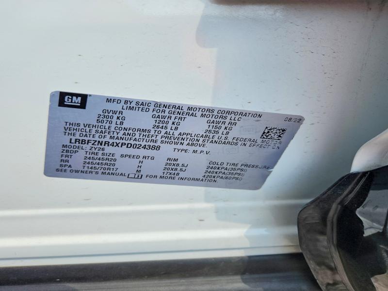 63869956 :رقم المزاد ، LRBFZNR4XPD024388 vin ، 2023 Buick Envision مزاد بيع