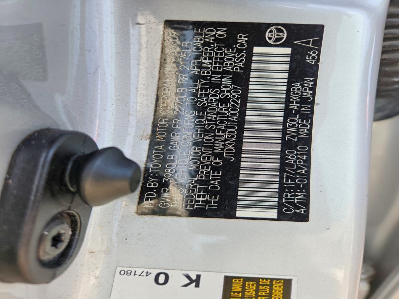 65530226 :رقم المزاد ، JTDKN3DU1A0022907 vin ، 2010 Toyota Prius مزاد بيع