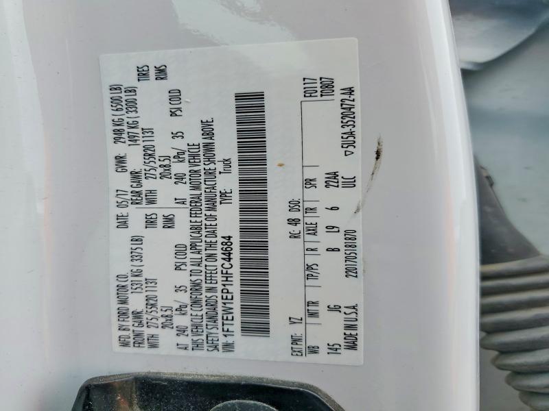 Продаж на аукціоні авто 2017 Ford F150, vin: 1FTEW1EP1HFC44684, номер лоту: 66260806