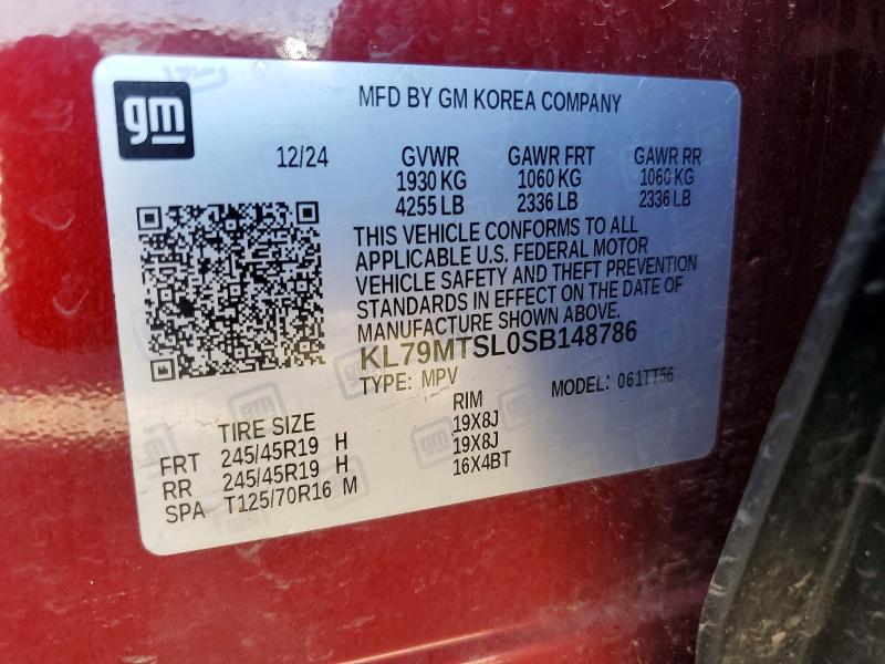 Aukcja sprzedaży 2025 Chevrolet Trailblazer, vin: KL79MTSL0SB148786, numer aukcji: 65993816