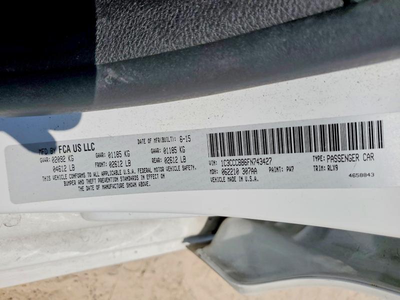 Aukcja sprzedaży 2015 Chrysler 200, vin: 1C3CCCBB6FN743427, numer aukcji: 66043656