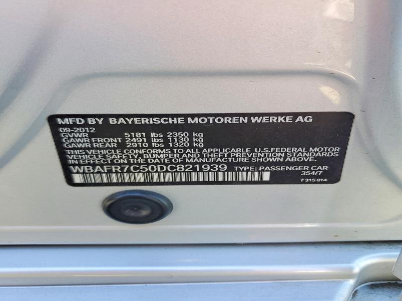 Aukcja sprzedaży 2013 Bmw 535, vin: WBAFR7C50DC821939, numer aukcji: 63687736