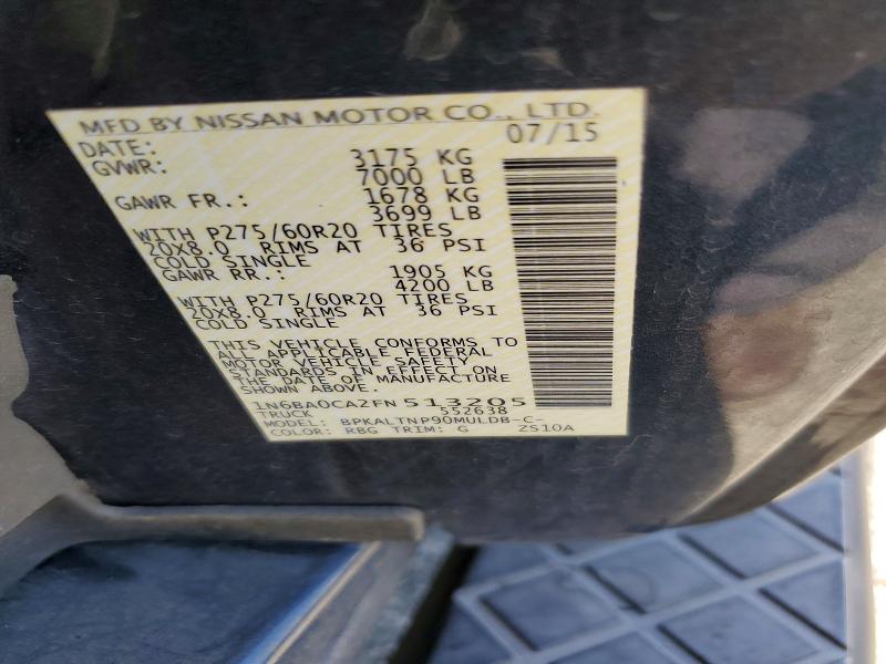 Продаж на аукціоні авто 2015 Nissan Titan, vin: 1N6BA0CA2FN513205, номер лоту: 63707996