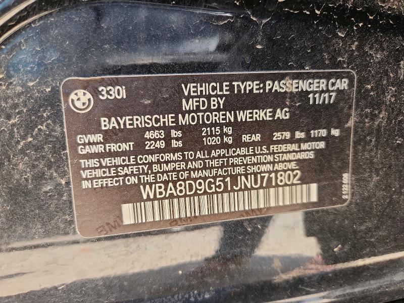 Продажа на аукционе авто 2018 Bmw 330, vin: WBA8D9G51JNU71802, номер лота: 63580626