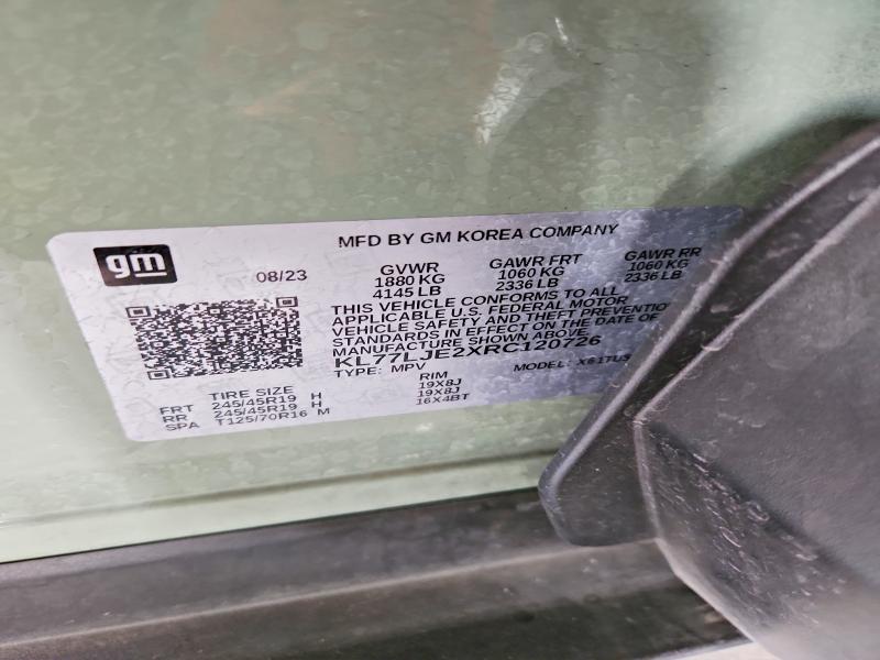 Продажа на аукционе авто 2024 Chevrolet Trax, vin: KL77LJE2XRC120726, номер лота: 64034376