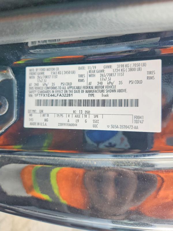 64767716 :رقم المزاد ، 1FTFX1E44LFA32281 vin ، 2020 Ford F150 مزاد بيع