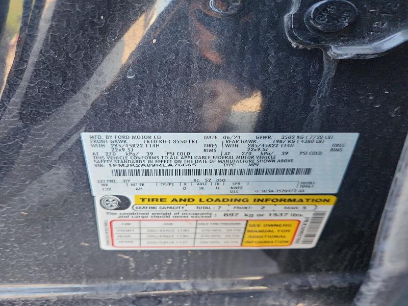 Продажа на аукционе авто 2024 Ford Expedition, vin: 1FMJK2A89REA76665, номер лота: 63241226
