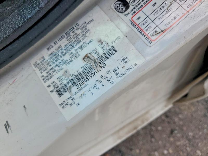 65372896 :رقم المزاد ، 3FAHP08199R196289 vin ، 2009 Ford Fusion مزاد بيع