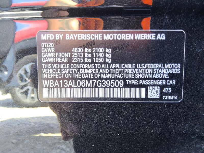 2021 Bmw M235xi მანქანა იყიდება აუქციონზე, vin: WBA13AL06M7G39509, აუქციონის ნომერი: 66357146