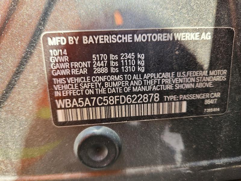 Aukcja sprzedaży 2015 Bmw 528, vin: WBA5A7C58FD622878, numer aukcji: 64143536