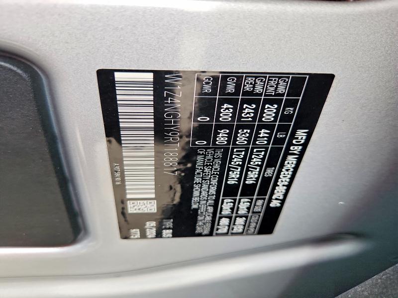 Продажа на аукционе авто 2024 Mercedes-benz Sprinter, vin: W1Z4NGHY9RT188817, номер лота: 63646446
