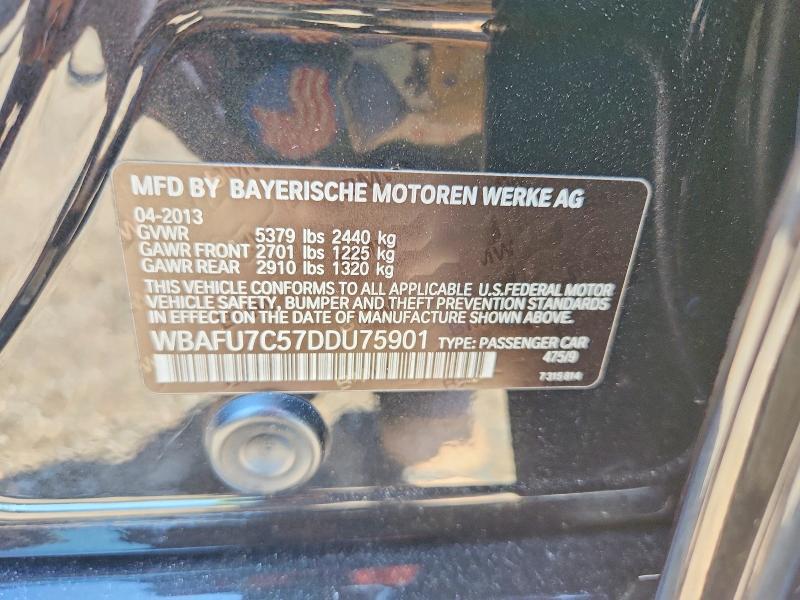 Продаж на аукціоні авто 2013 Bmw 535, vin: WBAFU7C57DDU75901, номер лоту: 64075036