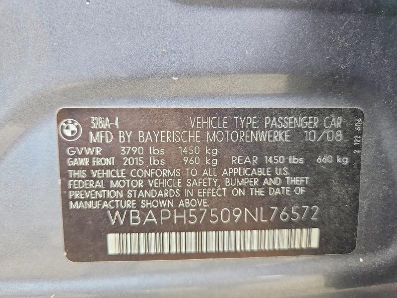 Продаж на аукціоні авто 2009 Bmw 328, vin: WBAPH57509NL76572, номер лоту: 64161656