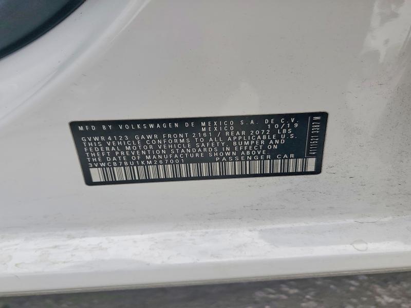 Aukcja sprzedaży 2019 Volkswagen Jetta, vin: 3VWCB7BU1KM267001, numer aukcji: 65997996