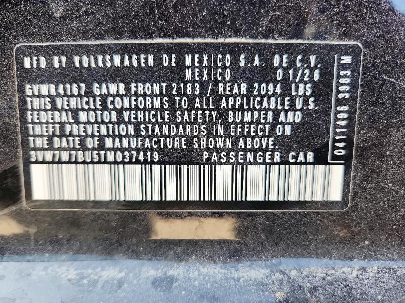 Продаж на аукціоні авто 2026 Volkswagen Jetta, vin: 3VW7W7BU5TM037419, номер лоту: 63680706