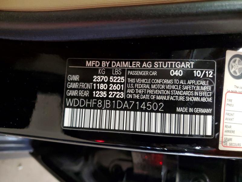 Aukcja sprzedaży 2013 Mercedes-benz E, vin: WDDHF8JB1DA714502, numer aukcji: 65417496