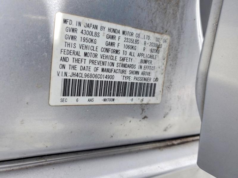 67003936 :رقم المزاد ، JH4CL96806C014900 vin ، 2006 Acura Tsx مزاد بيع