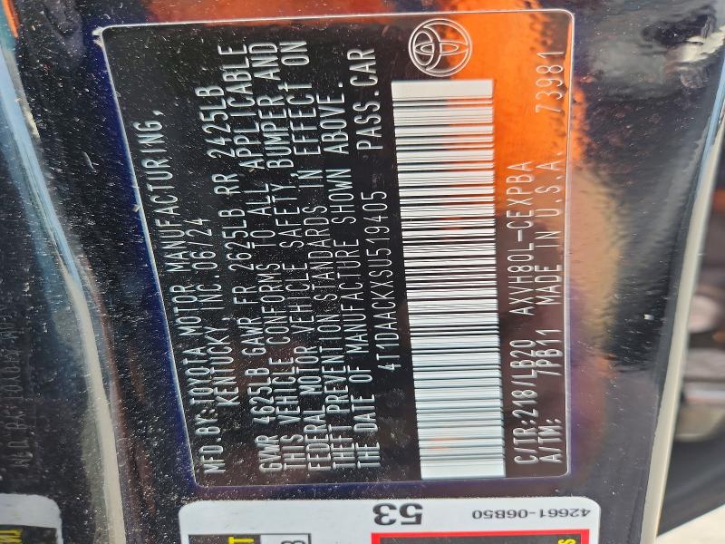 Продажа на аукционе авто 2025 Toyota Camry, vin: 4T1DAACKXSU519405, номер лота: 65277646