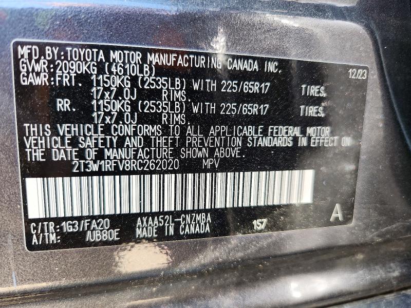 Продаж на аукціоні авто 2024 Toyota Rav4, vin: 2T3W1RFV8RC262020, номер лоту: 66268586