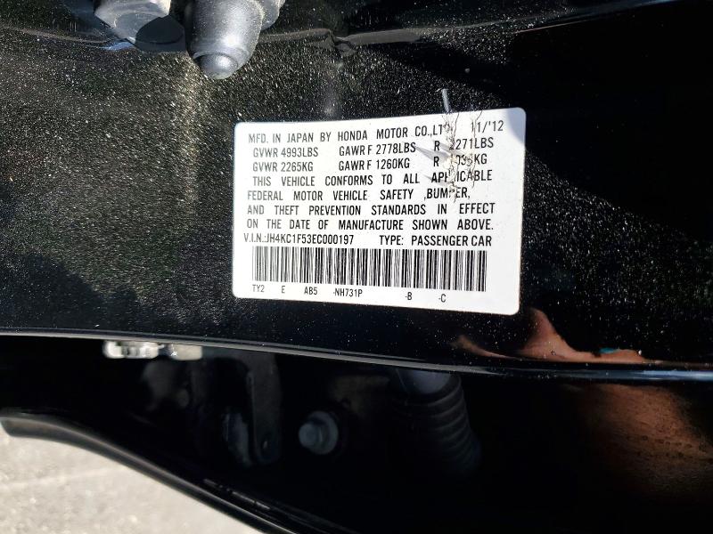 Продажа на аукционе авто 2014 Acura Rlx, vin: JH4KC1F53EC000197, номер лота: 64653166