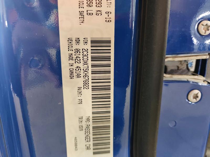 Aukcja sprzedaży 2019 Dodge Charger, vin: 2C3CDXKT5KH676822, numer aukcji: 65046036