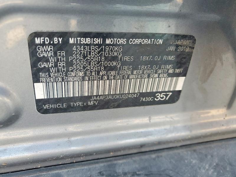 Aukcja sprzedaży 2019 Mitsubishi Outlander Sport, vin: JA4AP3AU0KU024047, numer aukcji: 63919296