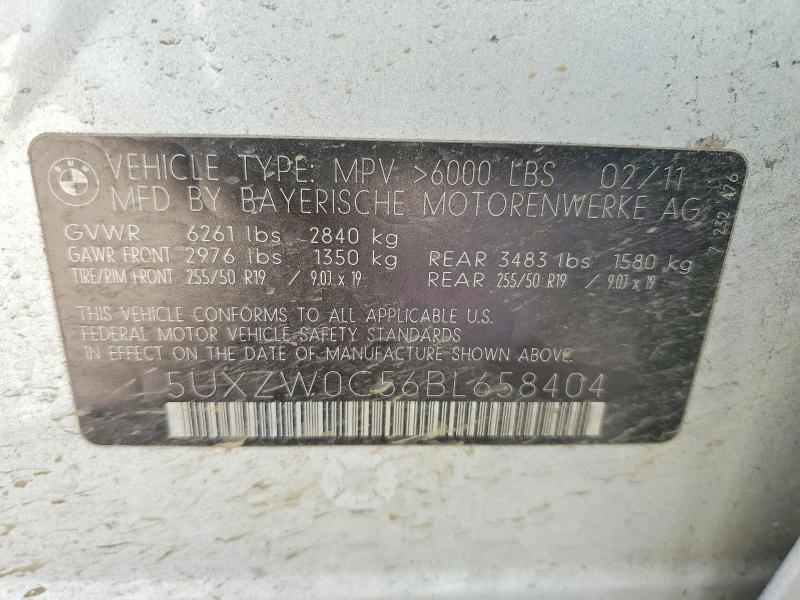 Aukcja sprzedaży 2011 Bmw X5, vin: 5UXZW0C56BL658404, numer aukcji: 63922656