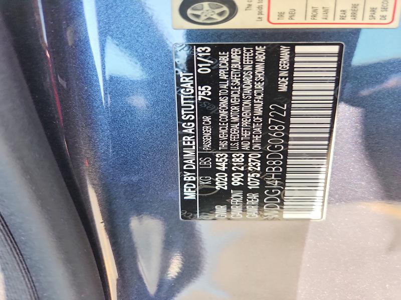 Продажа на аукционе авто 2013 Mercedes-benz C, vin: WDDGJ4HB8DG068722, номер лота: 63854096