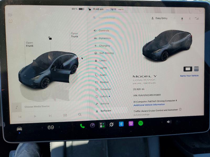 64497316 :رقم المزاد ، 7SAYGDEE4RF013801 vin ، 2024 Tesla Model Y مزاد بيع