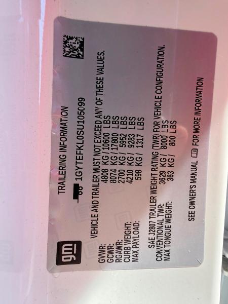 Aukcja sprzedaży 2025 Cadillac Escalade Iq, vin: 1GYTEFKL0SU105099, numer aukcji: 66744346