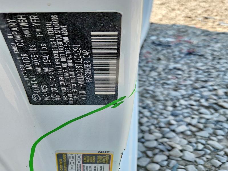 2026 Hyundai Elantra Hybrid მანქანა იყიდება აუქციონზე, vin: KMHLM4DJ8TU204291, აუქციონის ნომერი: 64229626
