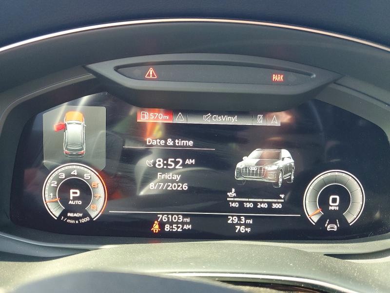 2022 Audi Q7 მანქანა იყიდება აუქციონზე, vin: WA1LXBF79ND016927, აუქციონის ნომერი: 64045496