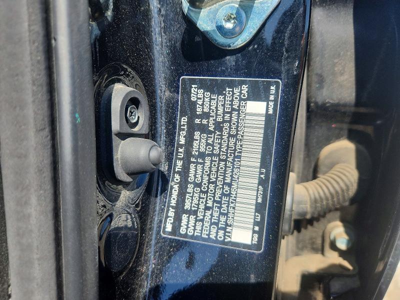 2021 Honda Civic მანქანა იყიდება აუქციონზე, vin: SHHFK7H45MU426101, აუქციონის ნომერი: 64154106
