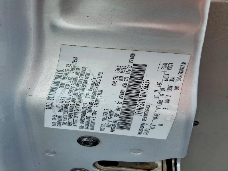 2006 Ford Focus მანქანა იყიდება აუქციონზე, vin: 1FAHP34N16W128359, აუქციონის ნომერი: 63649236