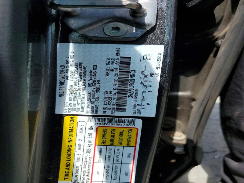 Продажа на аукционе авто 2016 Ford Fusion, vin: 3FA6P0LU5GR178703, номер лота: 66556776