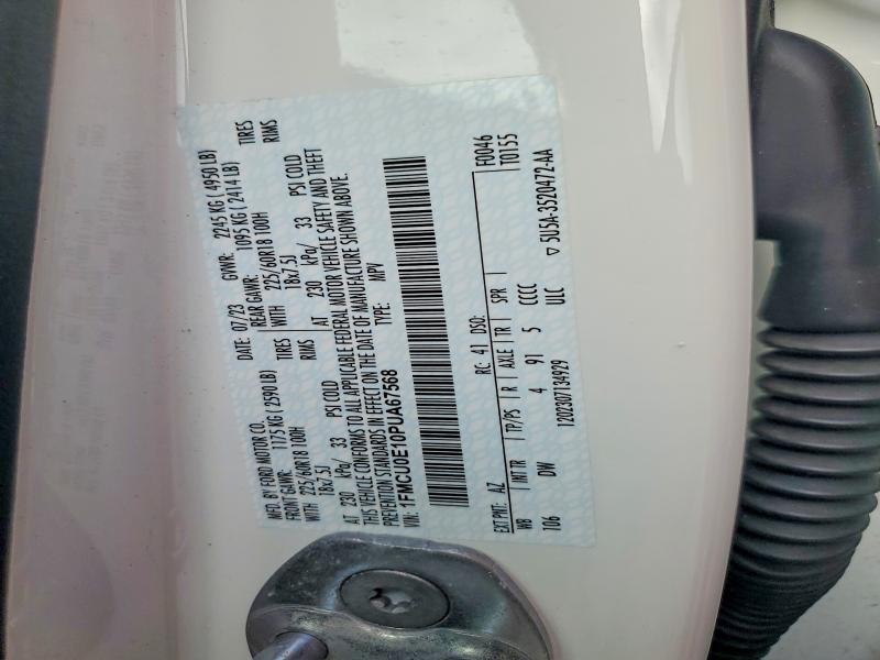 63624146 :رقم المزاد ، 1FMCU0E10PUA67568 vin ، 2023 Ford Escape مزاد بيع