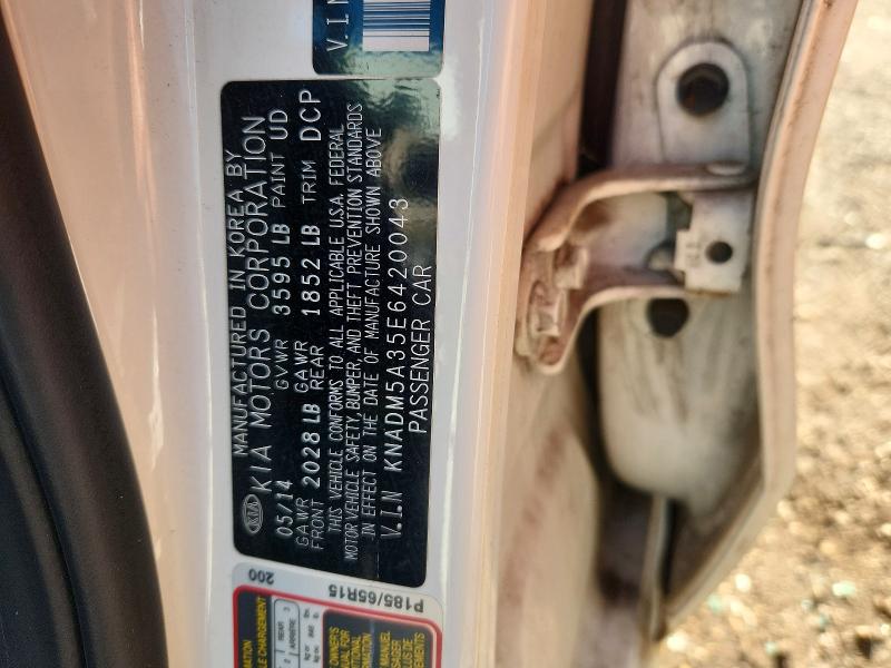 Aukcja sprzedaży 2014 Kia Rio, vin: KNADM5A35E6420043, numer aukcji: 64943796