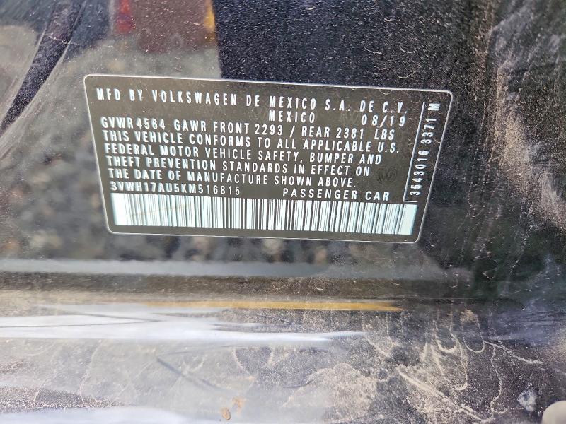 Продаж на аукціоні авто 2019 Volkswagen Golf Alltrack, vin: 3VWH17AU5KM516815, номер лоту: 65133626