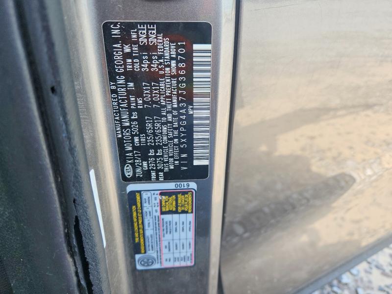 Aukcja sprzedaży 2018 Kia Sorento, vin: 5XYPG4A37JG368701, numer aukcji: 64063206