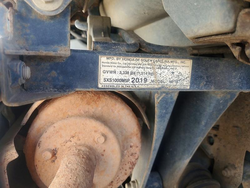 65140056 :رقم المزاد ، 1HFVE0402K4301176 vin ، 2019 Honda Sxs1000 مزاد بيع